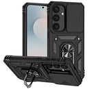 Samsung s26 Plus Well Protective Magentic Ring Stand Camera Protective Cover Case - Black