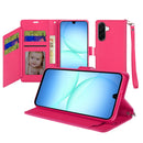 For Samsung A17 5G Wallet ID Card Holder Case Cover - Hot Pink