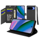 For Google Pixel 11 / 11 Pro Wallet ID Card Holder Case Cover - Black