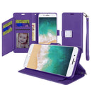 For iPhone 17E / 16E / SE4 Wallet ID Card Holder - Dark Purple