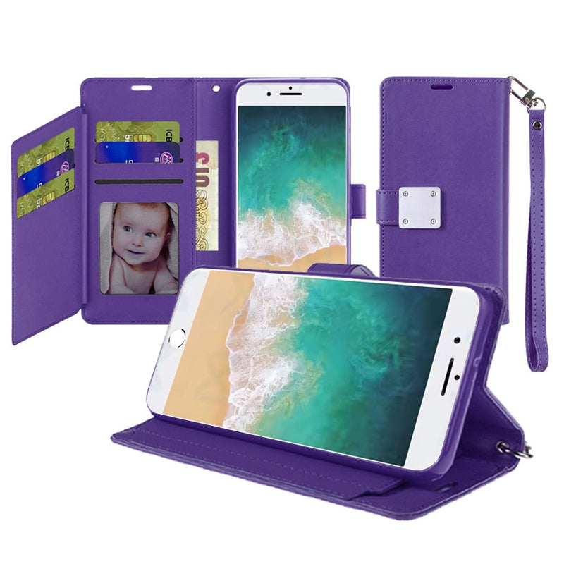 iPhone 16e Wallet ID Card Holder - Dark Purple