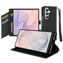 For Samsung Z Fold 8 Ultra Wallet ID Card Holder Case Cover - Black
