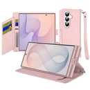 For Samsung Z Fold 8 Ultra Wallet ID Card Holder Case Cover - Rose Gold