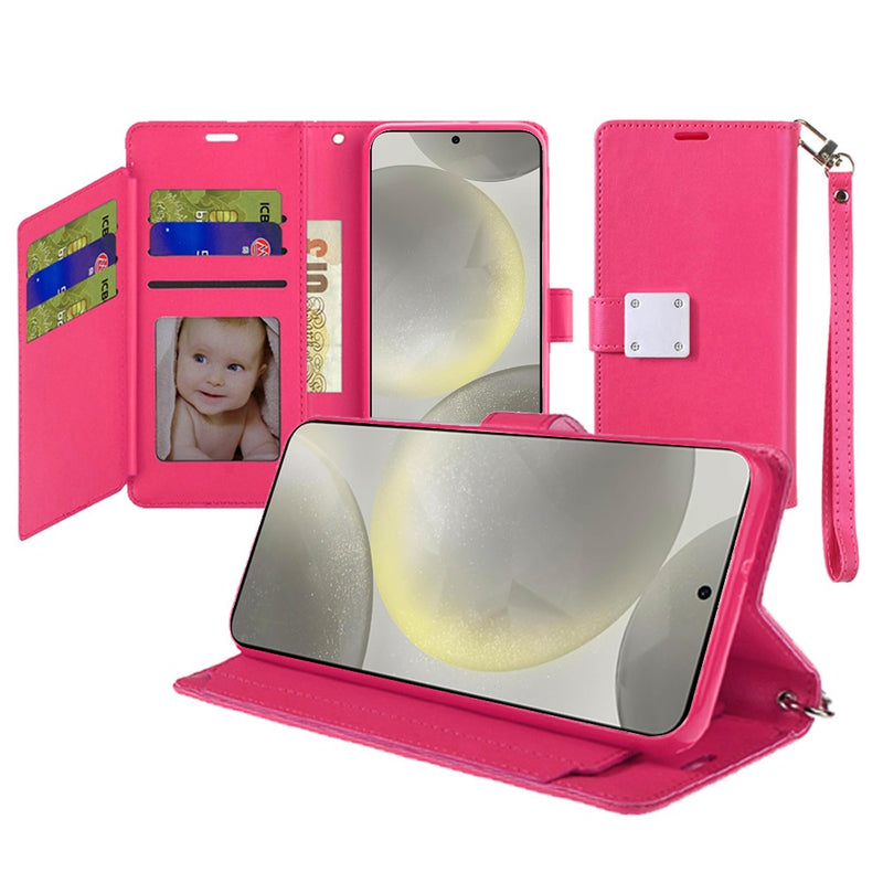 iPhone 16e Wallet ID Card Holder - Hot Pink