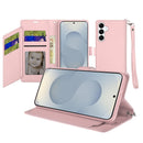 Samsung s26 Wallet ID Card Holder Case Cover - Rose Gold