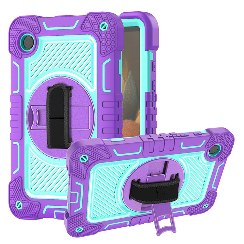 Samsung A9 Plus 11 inch 3in1 Multi-Functional Tablet Case for Hand, Shoulder, Pencil & Stand - Purple/Teal