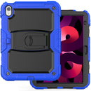 Apple iPad (A16) 2025 / iPad 10th Gen 10.9 inch Heavy Duty Full Body Rugged Tablet Kickstand Case Cover - Black/Blue
