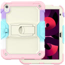 Apple iPad (A16) 2025 / iPad 10th Gen 10.9 inch Heavy Duty Full Body Rugged Tablet Kickstand Case Cover - Beige/Camo Pink