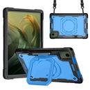 For Moto Pad 2026 11inch Tablet Tough Hybrid Rotating 360 Degree Kickstand - Black+Blue