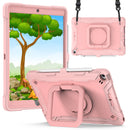 Apple iPad 9th 8th 7th Gen 10.2 inch Tablet Tough Hybrid Rotating 360 Degree Kickstand - Rose Gold