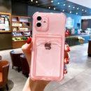 iPhone 14 Plus Transparent Card Holder Case