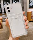 iPhone 14 Plus Transparent Card Holder Case