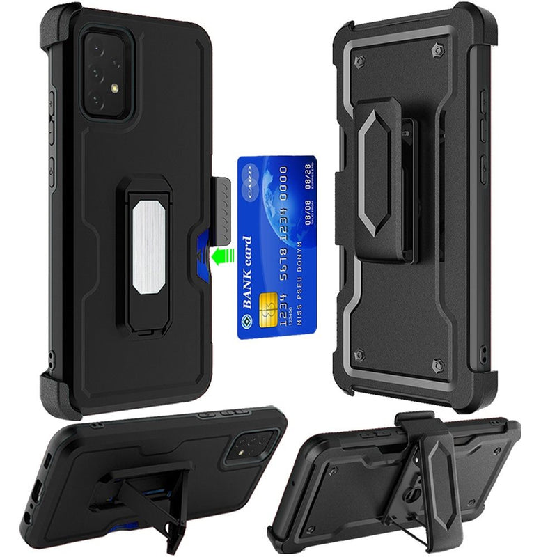 Card Case with Clip Black