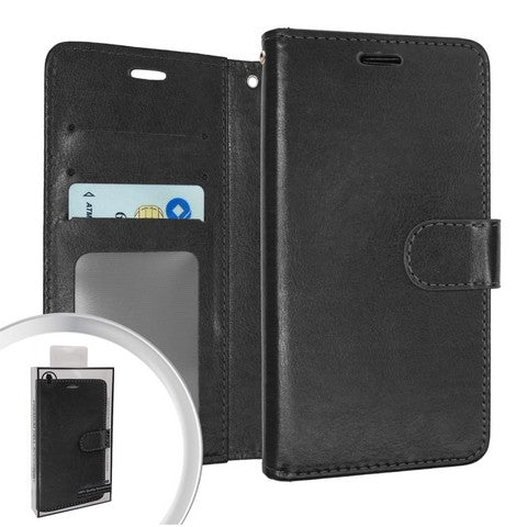 LG K51 Leather Wallet Black