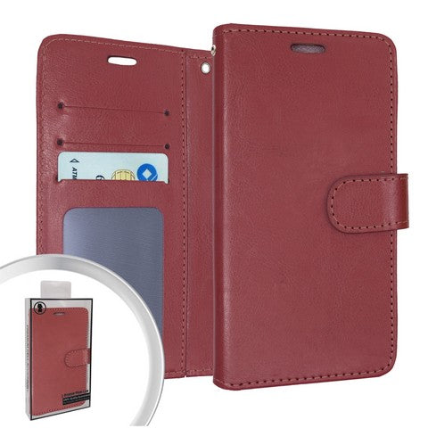 LG K51 Leather Wallet Brown