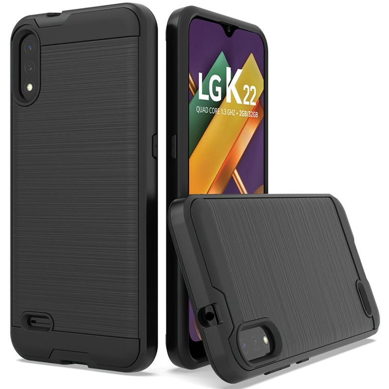 LG K22/ K22 Plus/ K32 5G Brushed Metal Design Case