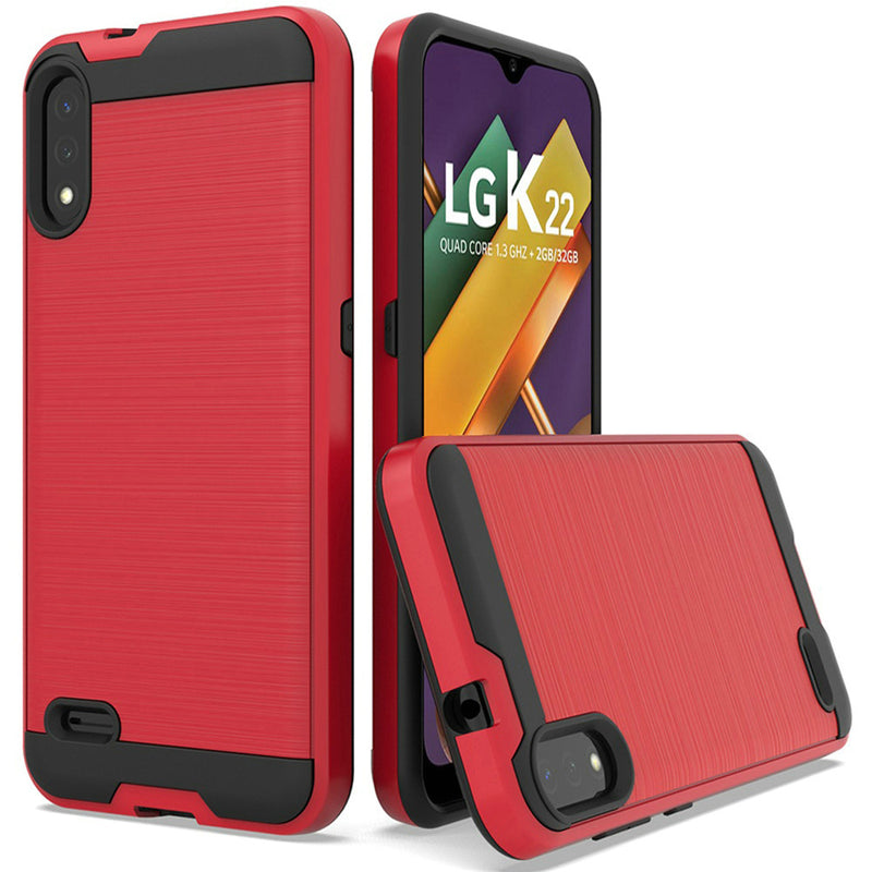 LG K22/ K22 Plus/ K32 5G Brushed Metal Design Case