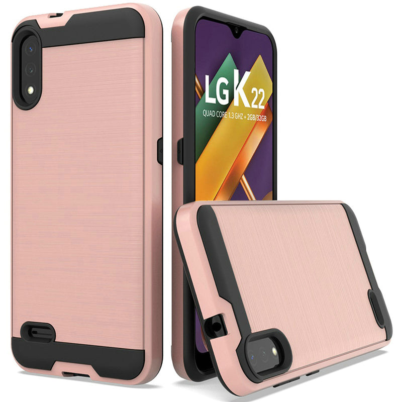 LG K22/ K22 Plus/ K32 5G Brushed Metal Design Case