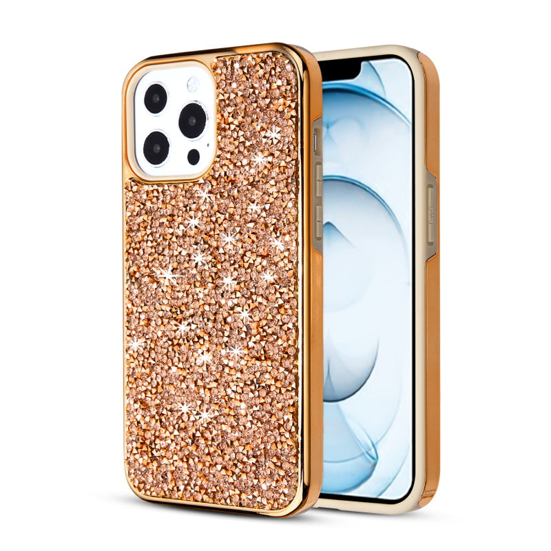 Rhinestone Hybrid Case Rose Gold