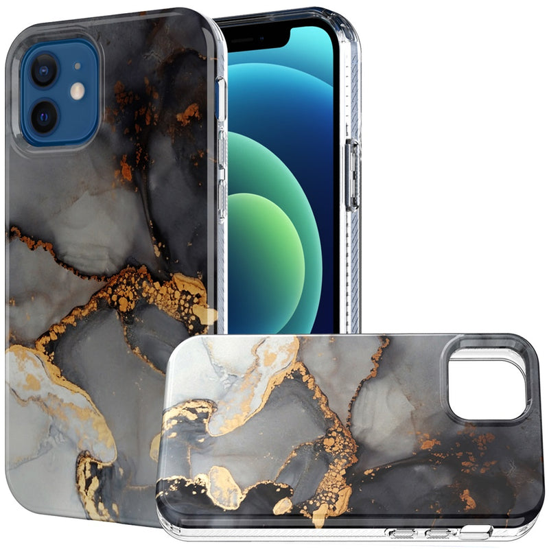 Glittered Marble Case Obsidian