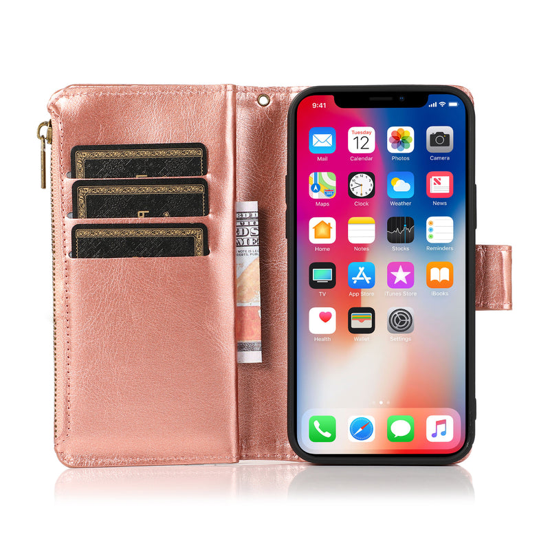 Zip Wallet Case Rose Gold