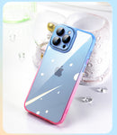 Two Tone Transparent Case w/ Camera Protector - Blue/Pink