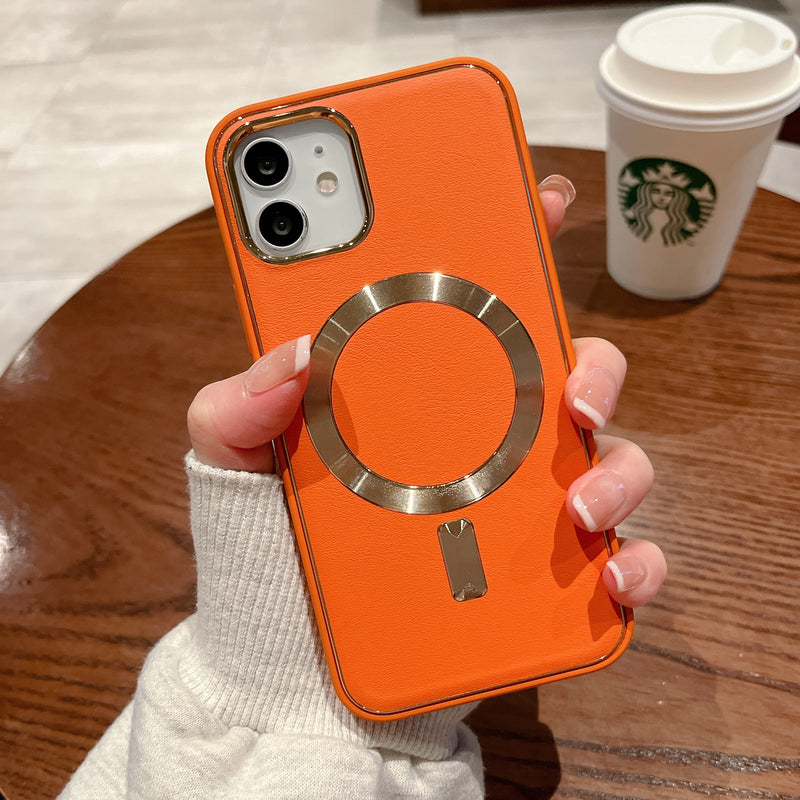 Leather Case with MagSafe® Orange