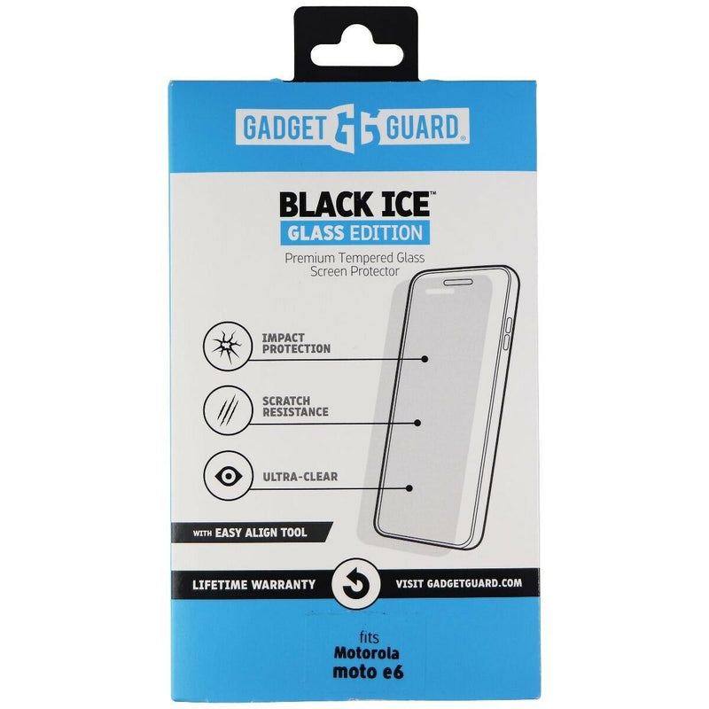 Motorola E6 Gadget Guard Black Ice Tempered Glass Screen Protector Clear - 3 Pack